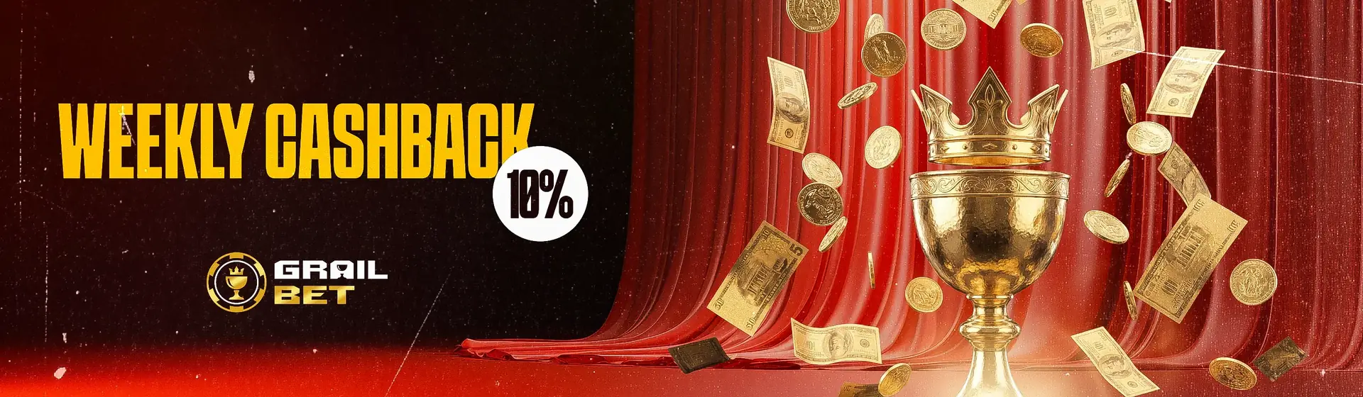 Banner de cashback semanal de Grailbet