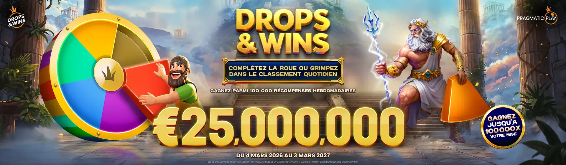 Banner Drops & Wins de Grailbet